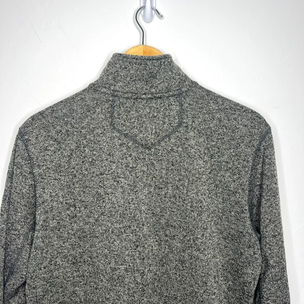 Eddie Bauer Men's Quarter Zip Pullover Tan and Grey
